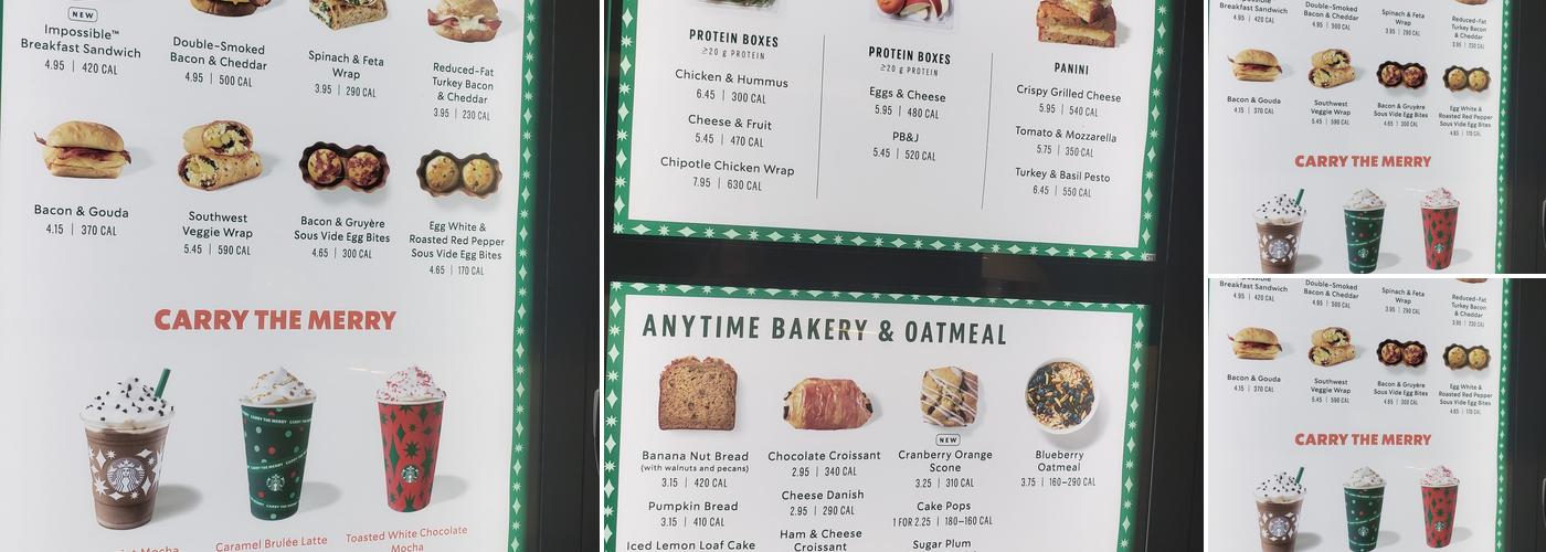 Starbucks Menu