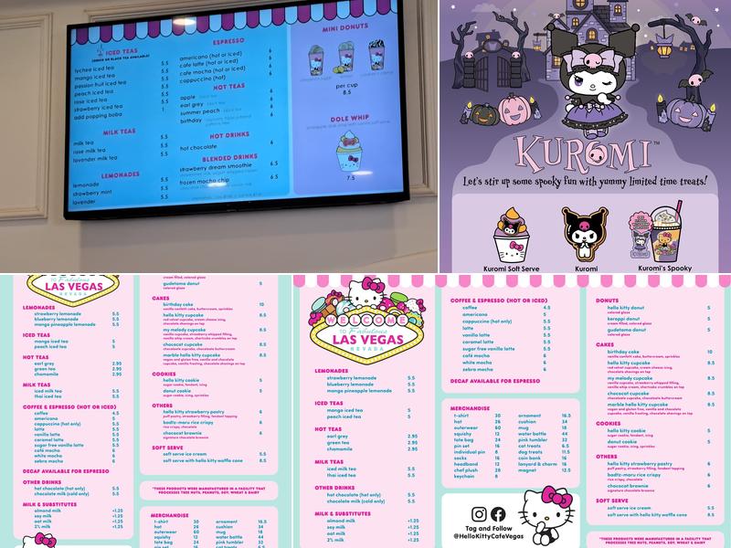 Hello Kitty Café Menu