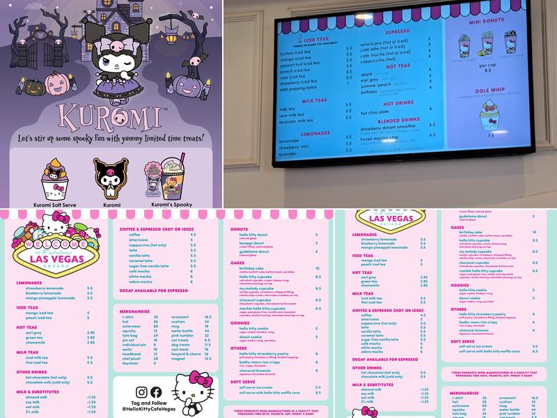 Hello Kitty Café Menu