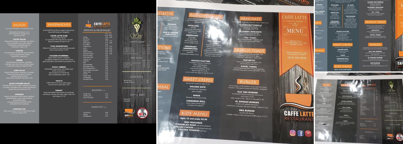 Caffè Latte Restaurant Menu