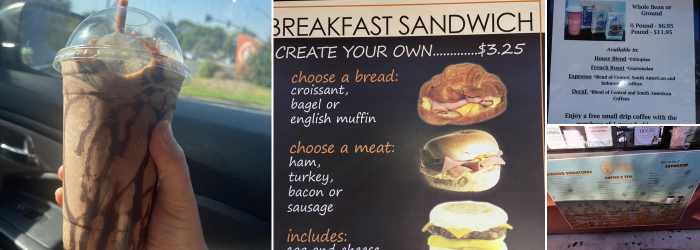 Java Detour Inc Menu