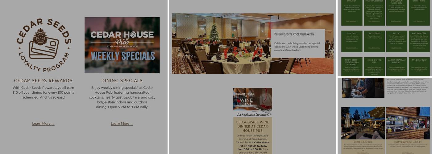 Cedar House Deck Menu