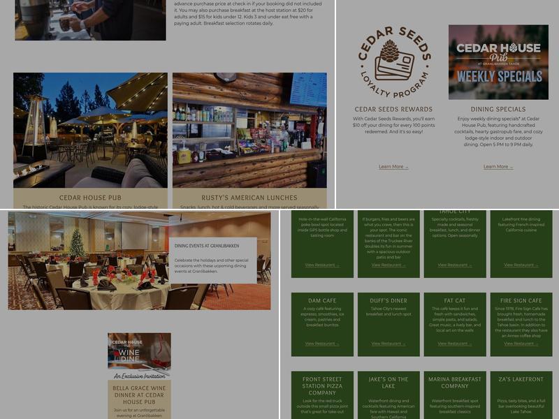 Cedar House Deck Menu