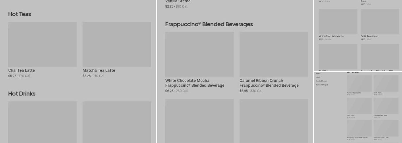 Starbucks Menu