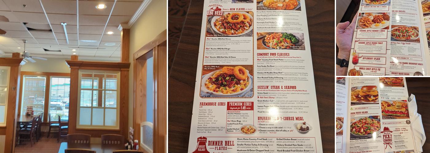 Bob Evans Menu