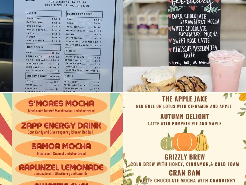 Valley Grinds Coffee Co. Menu