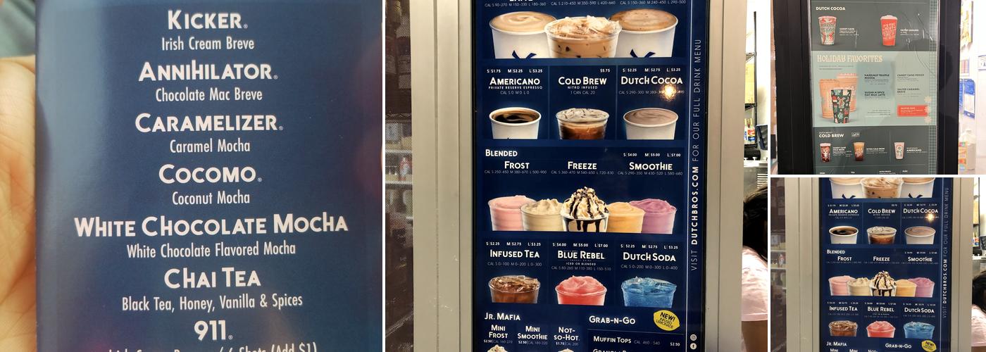 Dutch Bros Coffee Menu