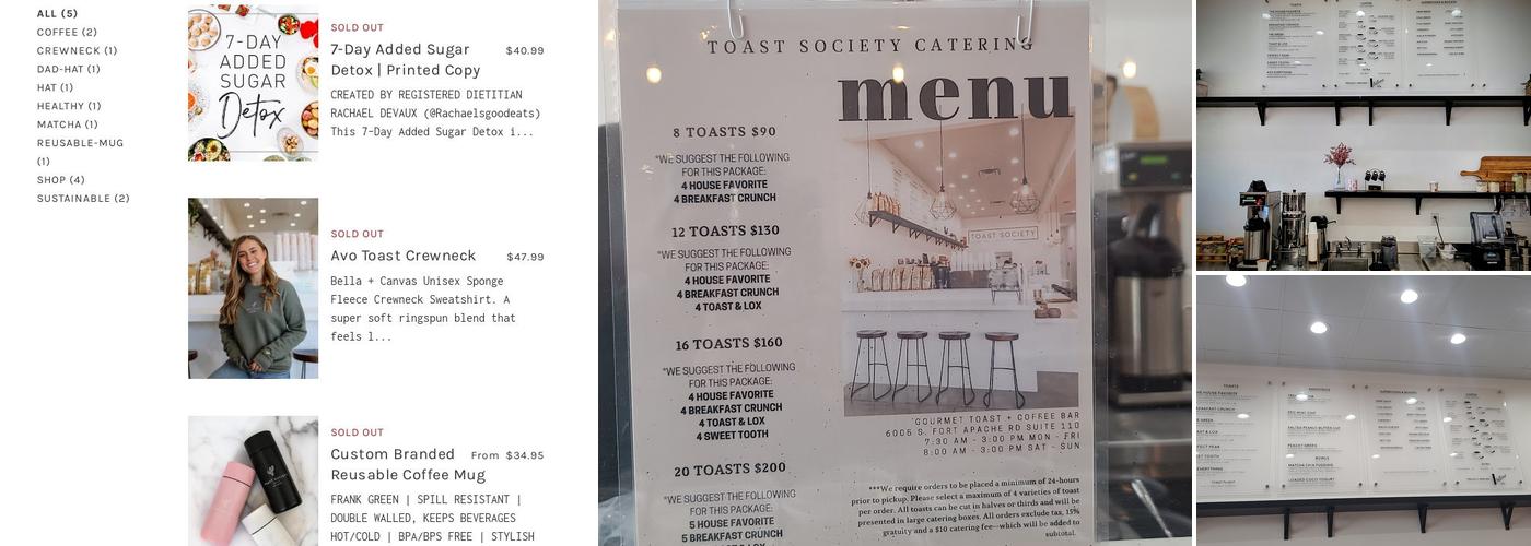 Toast Society Cafe Menu