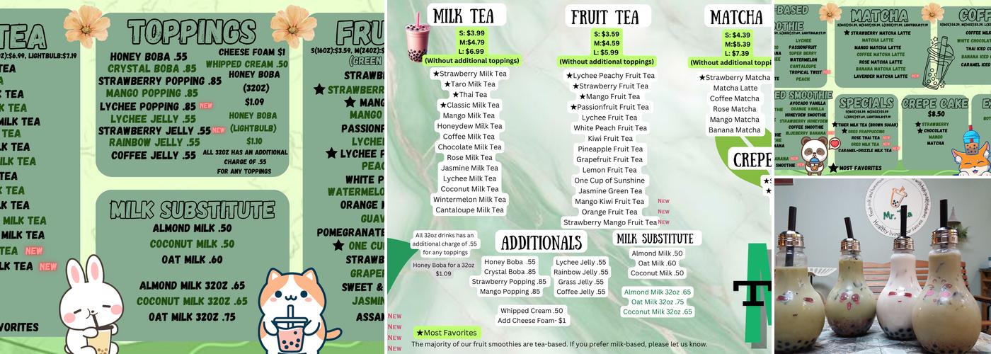 Mr. Tea Menu