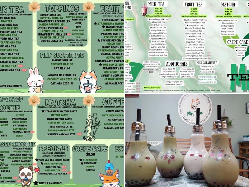 Mr. Tea Menu