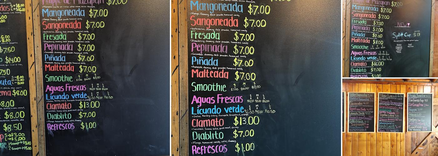 Oasis Fruit Menu