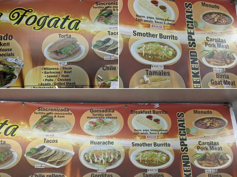 Polleria La Fogata Menu