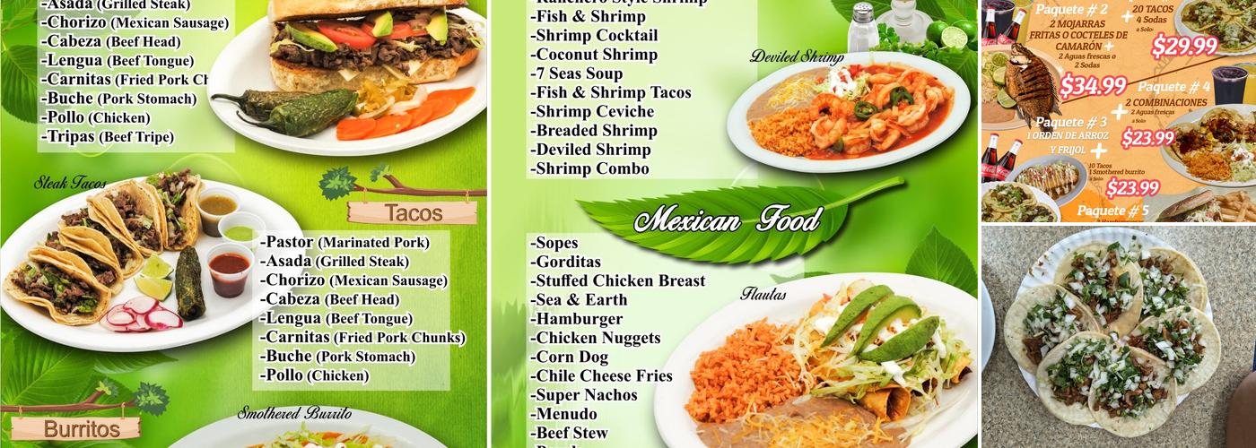 Taco Mex Menu