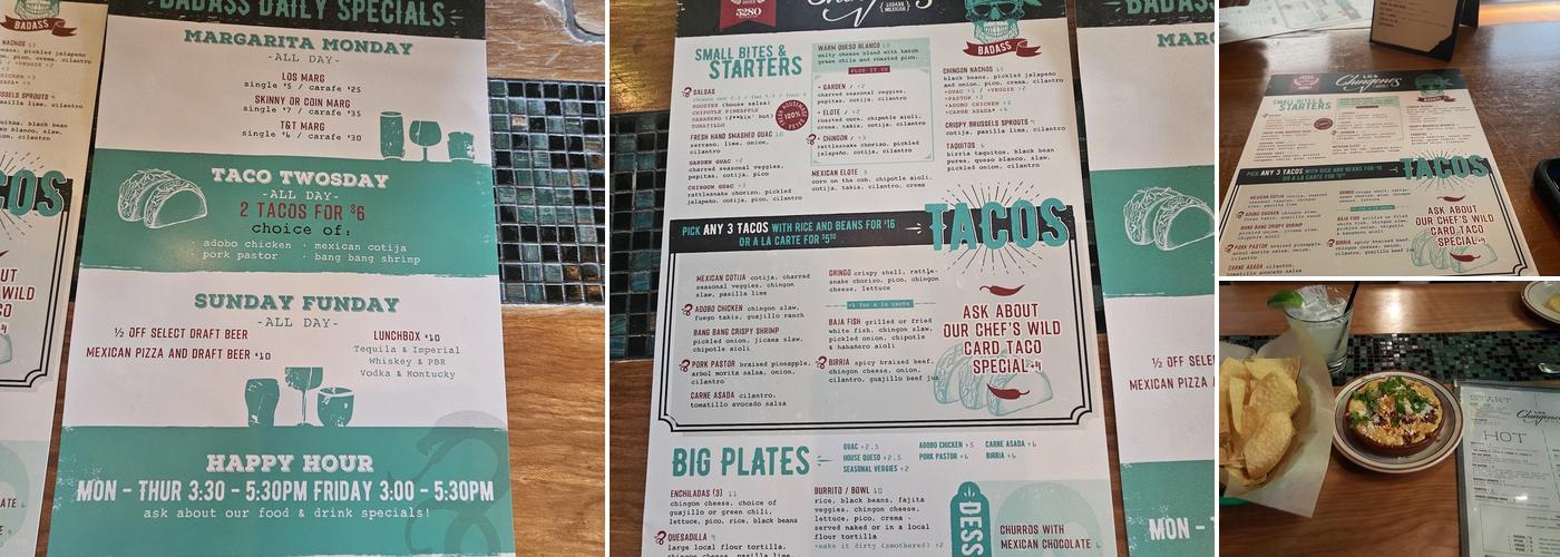 Los Chingones - Central Park Menu