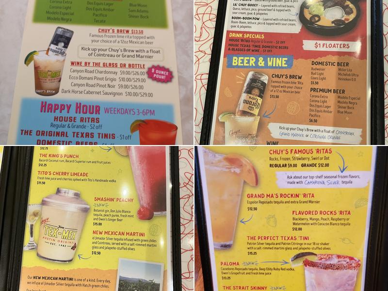 Chuy's Menu