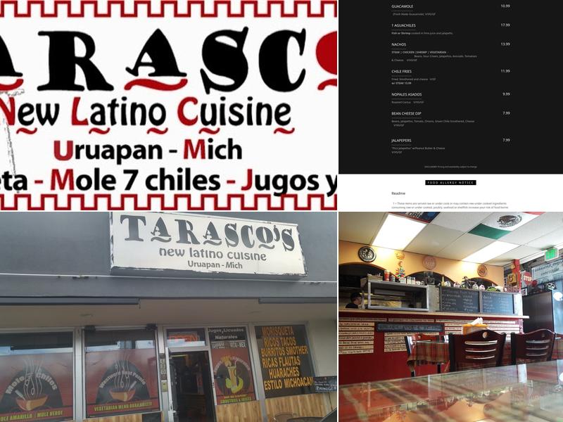 Tarascos Mexican restaurant Menu