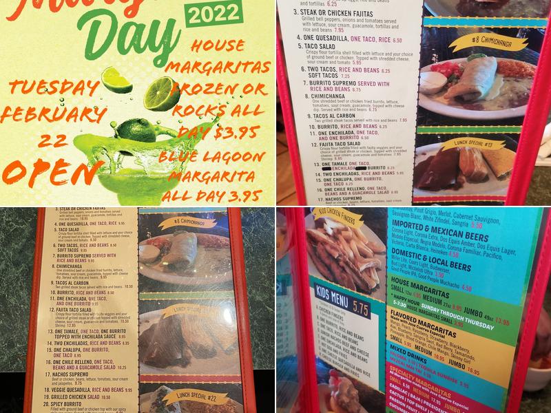 Maya Mexican Restaurant Menu