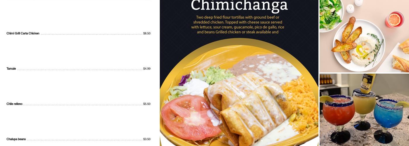 Margaronas Cantina Menu