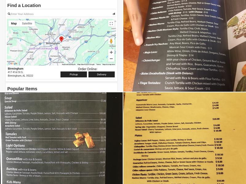 Taco Morro Loco Menu