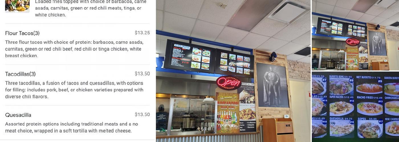 Maskadores Taco Shop Buckeye Menu