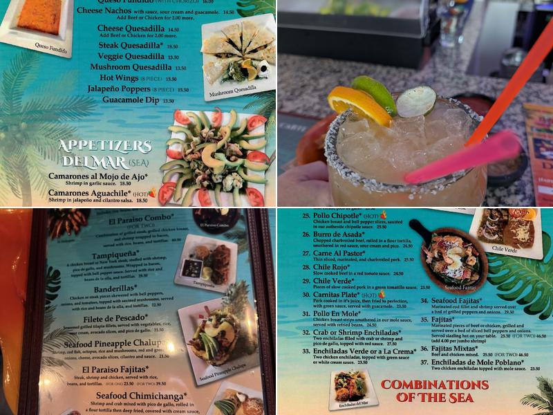 El Paraiso Mexican Menu