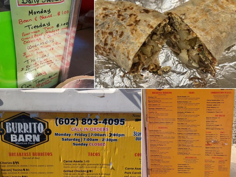 Burrito BARN Menu