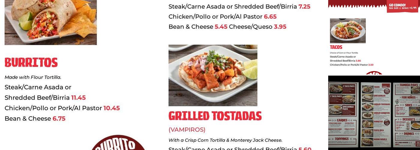 Backyard Taco - Mesa South Menu