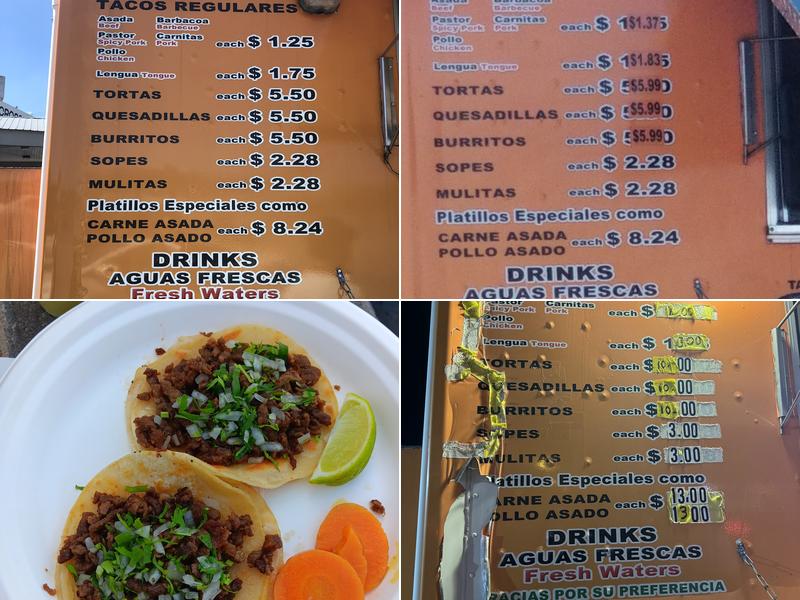 Taqueria El Dollar #1 Menu