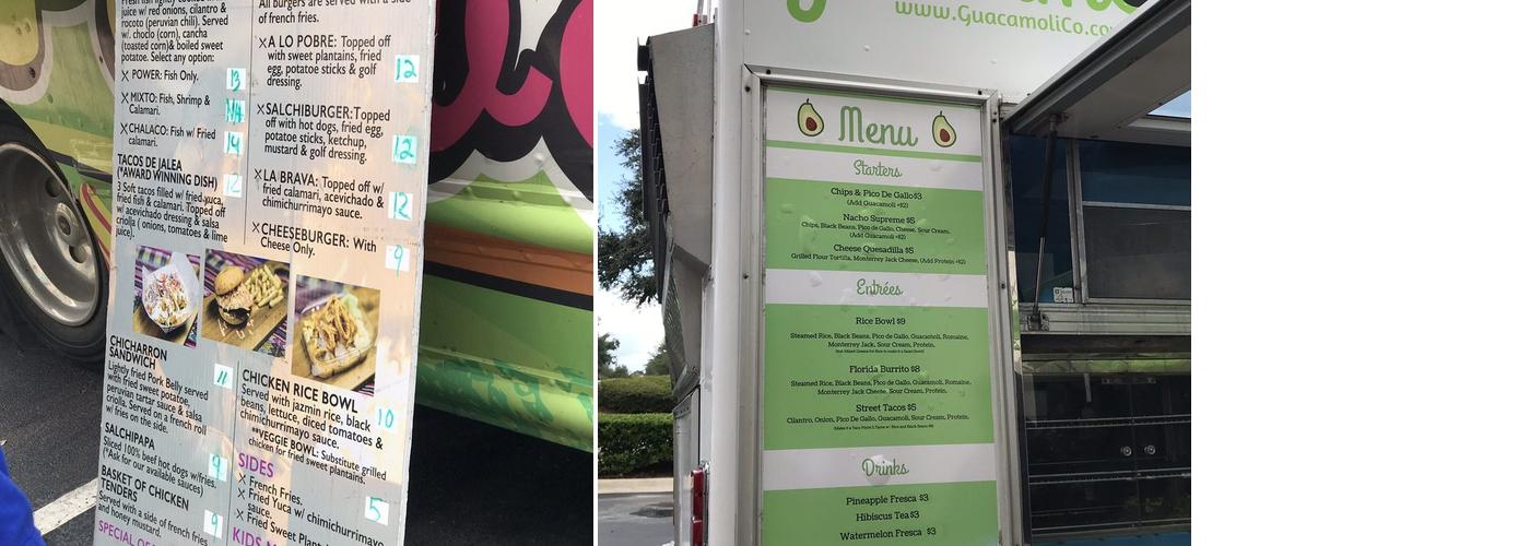 Guacamoli Catering Offices Menu