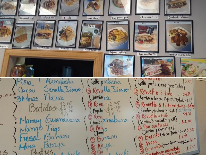 Sabores latinos Menu