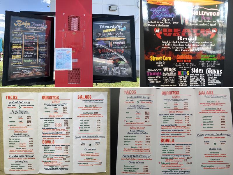 Baja Tacos Menu