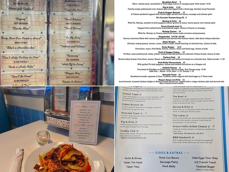 Fork & Dagger Diner Menu