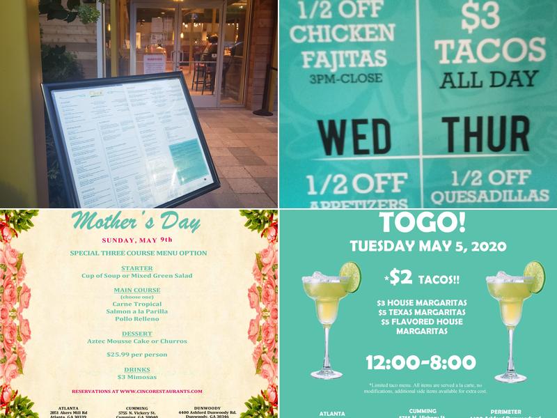 Cinco Mexican Cantina Menu