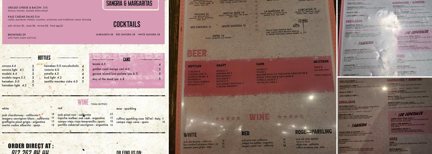 Toro Loco Menu