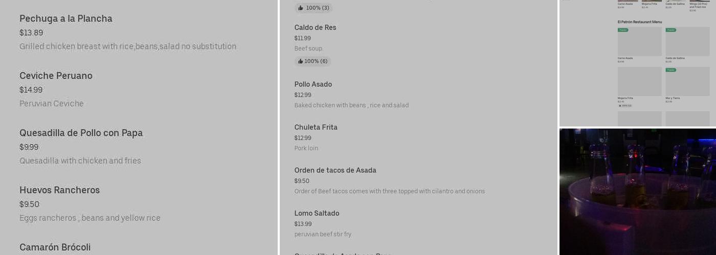 El Patron Restaurant Menu