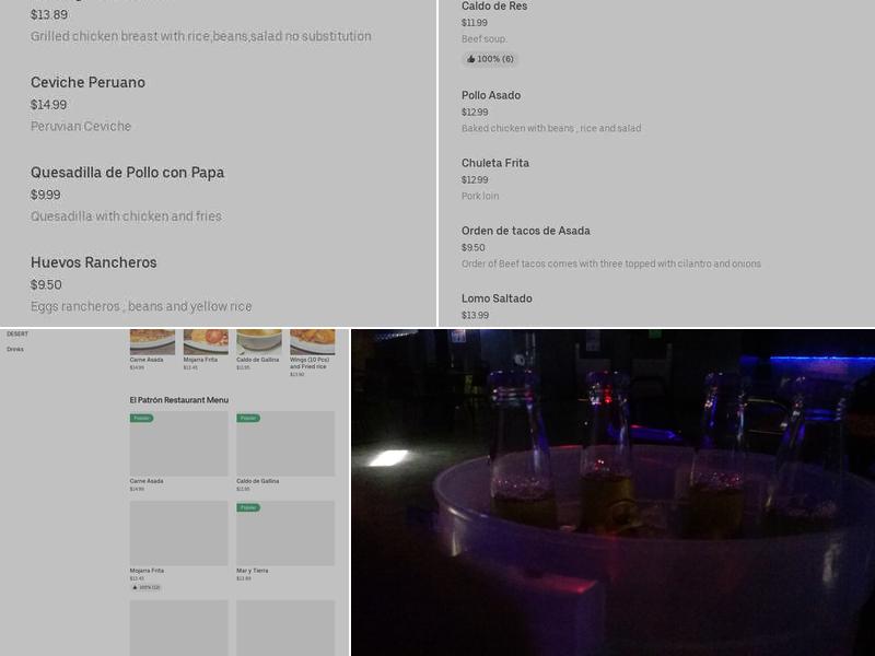 El Patron Restaurant Menu