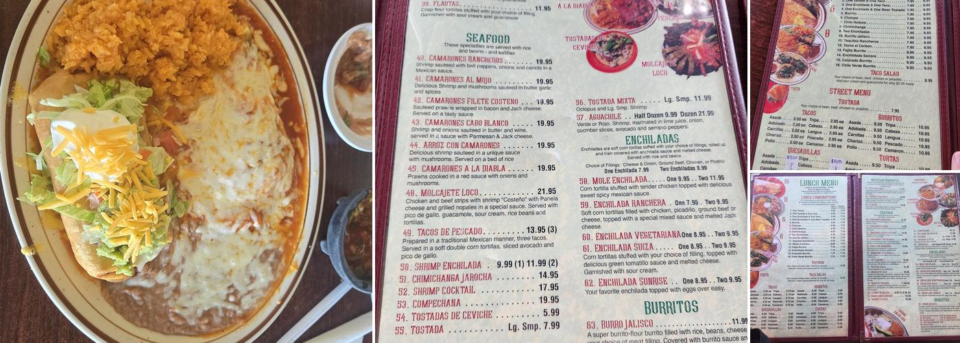 El Toro Mexican Restaurant Menu