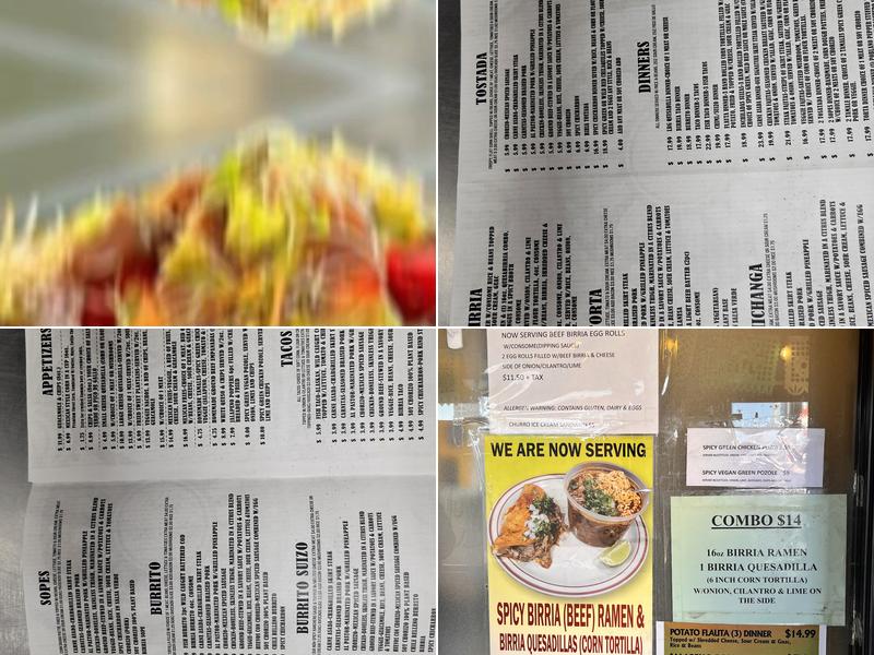 Edgewater Tacos Menu