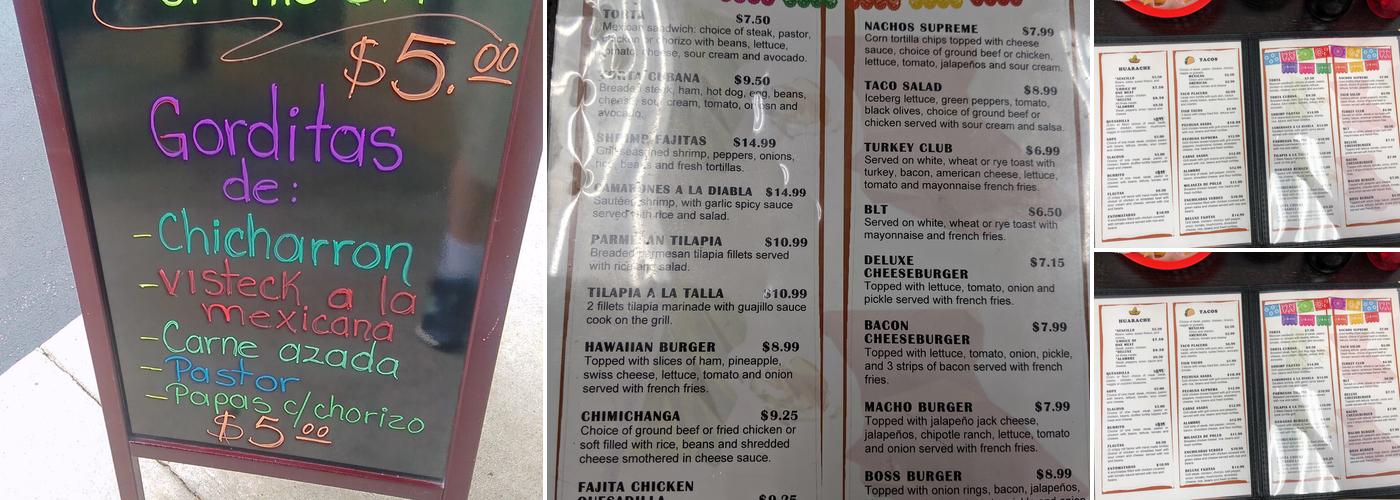 La Mixteca Restaurant Menu