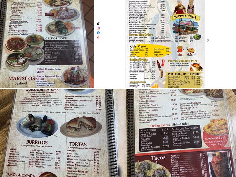 Taqueria La Guadalupana Menu