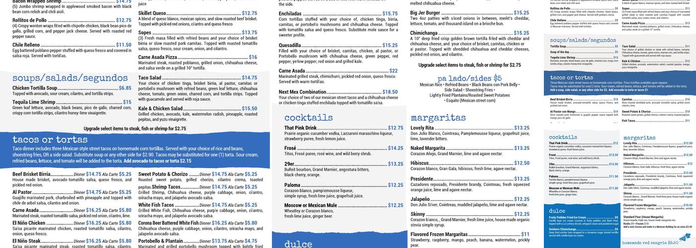 Next Mex Menu