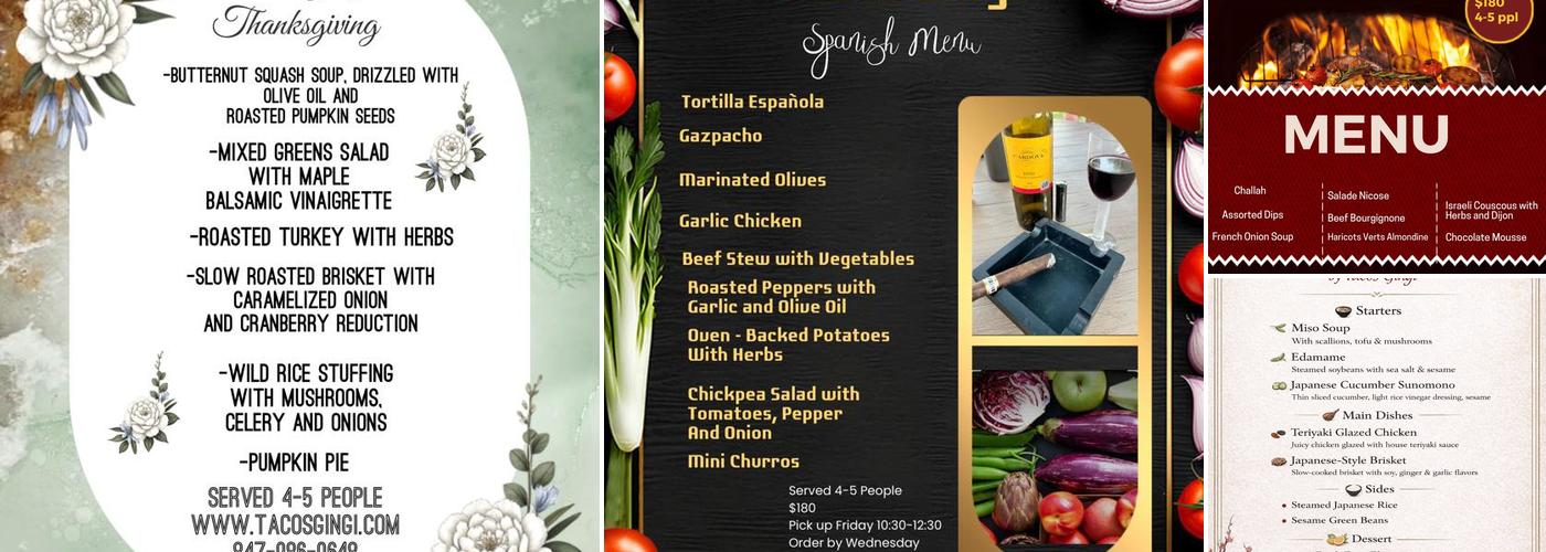 Tacos Gingi Menu