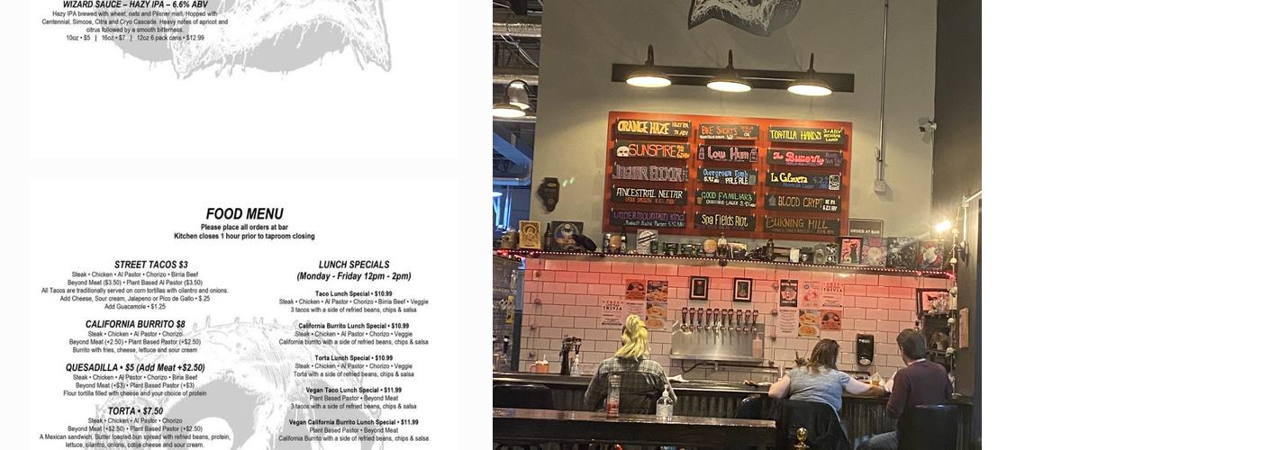 Soundgrowler Brewing Co. Menu