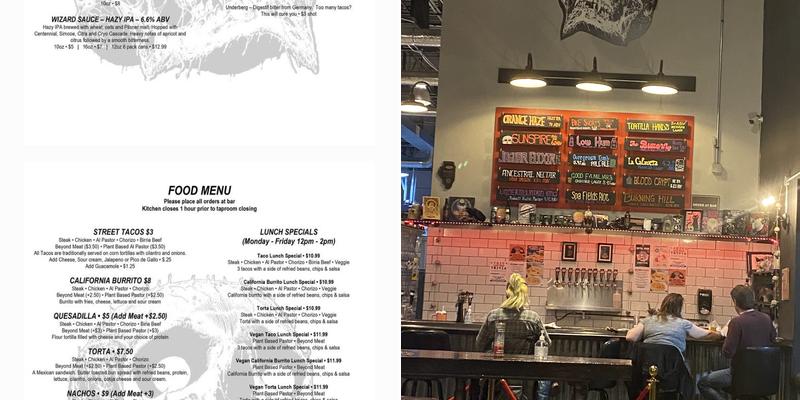 Soundgrowler Brewing Co. Menu