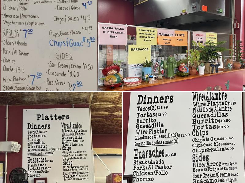 Buffalo's Grill Tacos Menu