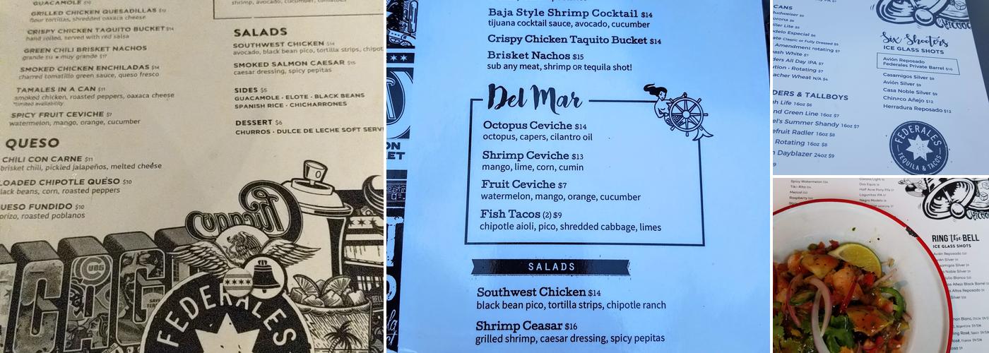 Federales Tacos & Tequila - Fulton Market, Chicago Menu
