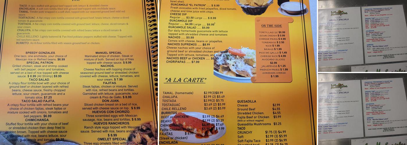 El Patron Menu