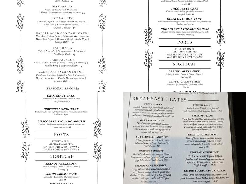Proximo Menu
