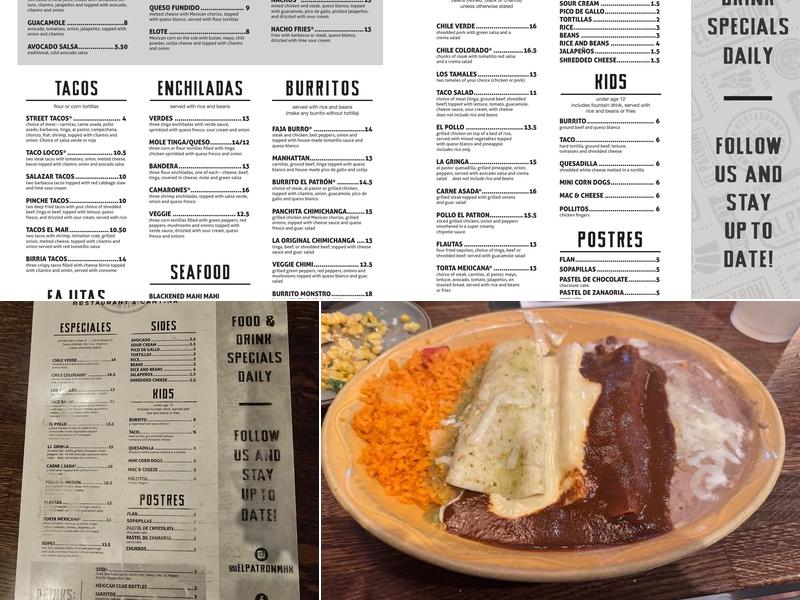 El Patron Menu