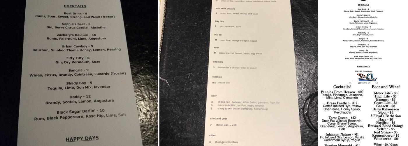Ona Menu